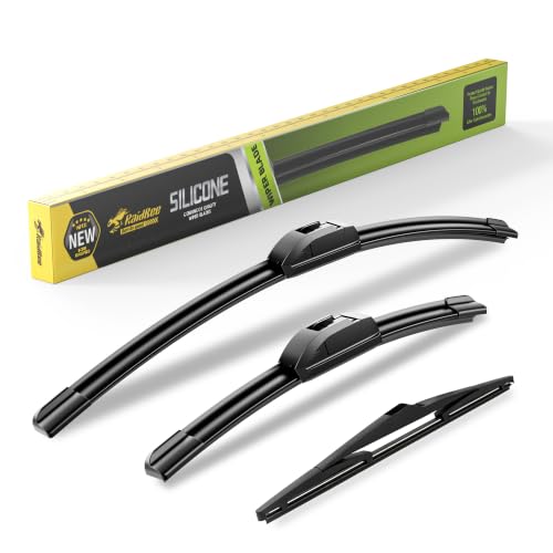 Image of Raidbee Silicone Windshield Wiper blades Replacement for | Hyundai Santa Fe 2013-2018 All-Season Silicone Windshield Wipers
