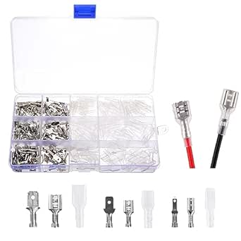 HAOEEDUO 380 STK Steckverbinder Gehäuse 2 3 4 6 Polig Flachstecker Flachsteckhülsen Set 2,8