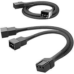 Alargador Cable Ventilador Pc KabelDirekt – Cable de Extensión (90cm cable alagador ventilador 3 pines, 3 pines ventilador a 2x 3 pines ventilador cable Y 15cm, ventiladores adicionales),