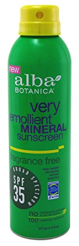 Alba Botanica Spf#35 Sunscreen Mineral 6 Ounce Spray Frag-Free (177ml) (6 Pack)