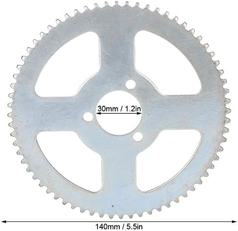 Keenso Sprocket, Metal 68 Tooth 25H 3 Holes Crankset Gear Plate Universal Electric Scooter Sprocket Accessory E-Bike Conversion Accessories
