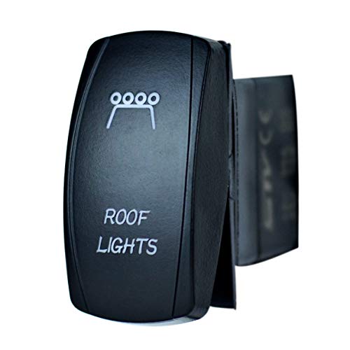 STV Motorsports 5 Pin Laser LED Light ROOF LIGHTS Toggle Rocker Switch 20A 12V On-Off SPST Waterproof (Red) - Thumbnail 4