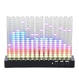 Analizzatore di spettro audio a 14 segmenti LED con esposizione acrilica del cubo di cristallo per visualizzazione di musica