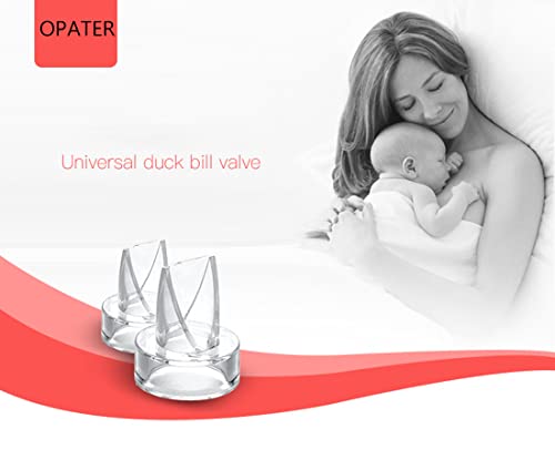 Opater Wearable Breast Pump Collector Cup,Hands Free Milk Collection Cup,Compatible With Most Electric Breast Pump Milk Collector Universal Parts Replacement (Duckbill Valves) #TOP4