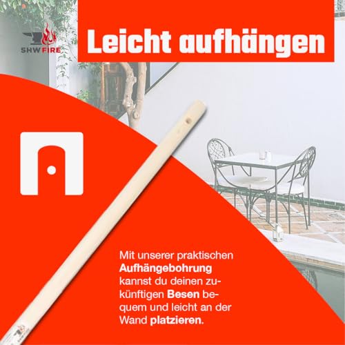 Straßenbesen SHW-Fire 40 cm mit Kratzkante und Elaston-Borsten