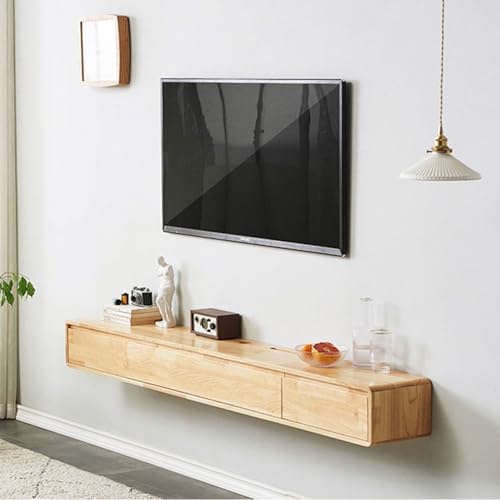 Hallway Storage Drawers Console Table Entryway for Entrance,Floating TV Stand Solid Wood Wall Mounted TV Cabinet Modern Lowboard for Living Room Home Entertainment (120 240 cm) Stylish & Fun image 4