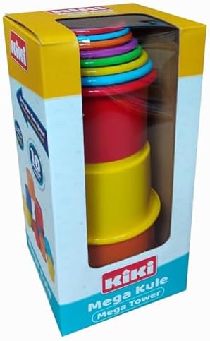 Kiki AE-1610 Mega Kule Eğitici Oyunu 10 Parça, Çok Renkli - Görsel 2