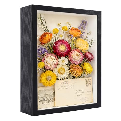 Osrioal Shadow Box Frame, Deep Box Frames for Wall and Tabletop, 3D Picture Frame for Handcrafted Flowers Medal and Souvenir, Black (21.8×6.5×26.8CM )