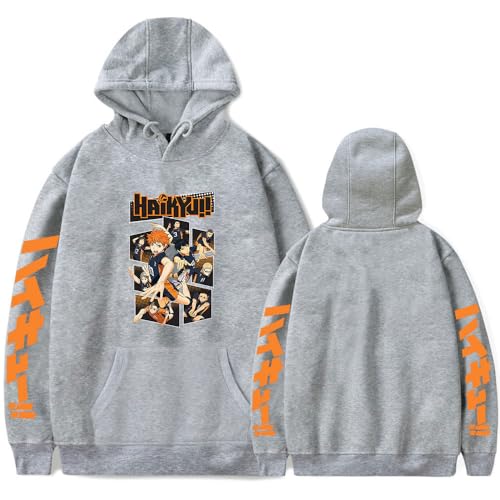 LKY STAR Anime Haikyuu Sudadera con Capucha para Niño Niña Hinata Shoyo Hino Satoshi Casual Sweatshirt Cosplay Hoody