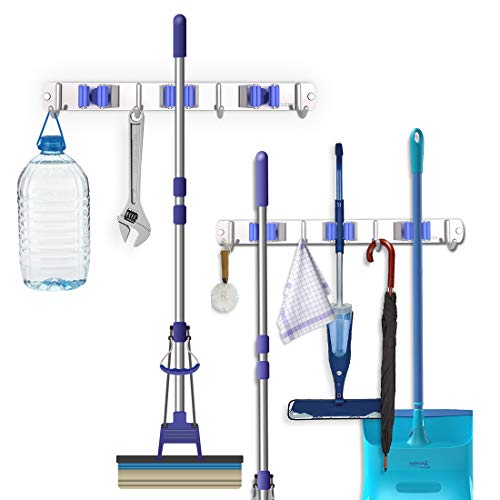 Free Shipping ๐ Broom Mop Holder Wall Mount, Broom Hook, 15'' Stainless Steel Heavy Duty Mop Broom Hanger-Mop hook With 3 Racks and 4 Hooks for Broom Storage Organizer-Broom Mop Organizer Wall Mount (2Packs) Free Shipping ๐ Broom Mop Holder Wall Mount, Broom Hook, 15'' Stainless Steel Heavy Duty Mop Broom Hanger-Mop hook With 3 Racks and 4 Hooks for Broom Storage Organizer-Broom Mop Organizer Wall Mount (2Packs)