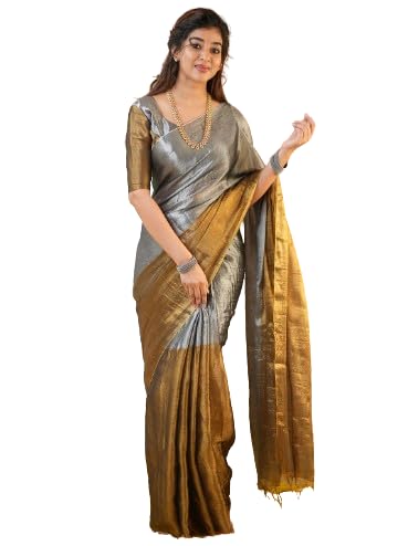 sudip collection Pure Tissue Silk Saree for Women with Blouse Piece | Soft Lightweight Traditional-picture-44