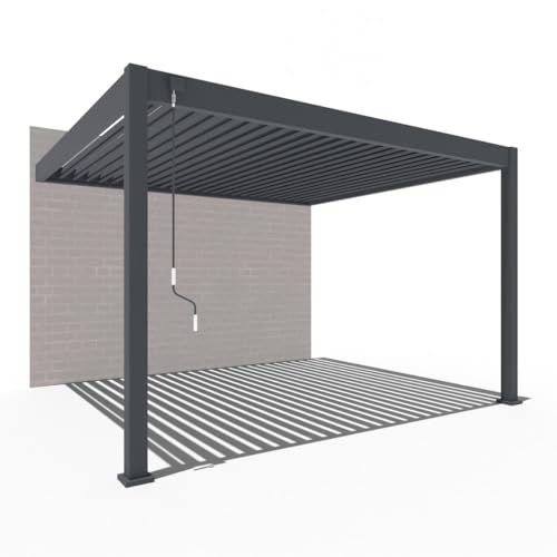 Pavillon Pergola 3,6x4m Terassenüberdachung mit Lamellendach...