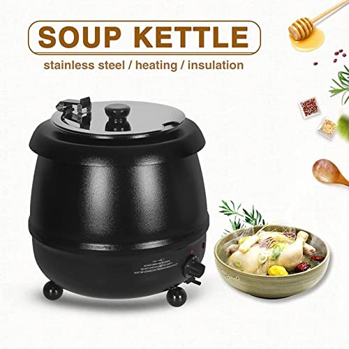 Ansnal 10L Food Soup Kettle Warmer, Commercial Electric Soup Warmer With Temperature Control, Stainless Steel Insert, For Gravy And Soup #TOP5
