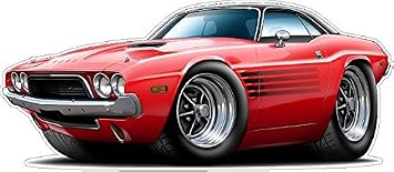 1973-1974 Challenger Wall Decal Vintage 3D Car Movable Stickers Vinyl Wall Stickers for Kids Room