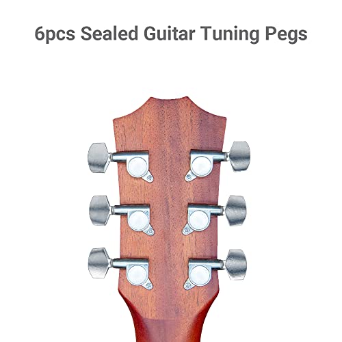 mewmewcat 6 pcs Pegs de corda de guitarra lacrados afinadores de travamento 3L3R Pegs de afinação af