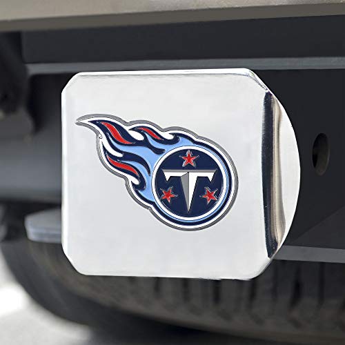 Fanmats - 22618 Nfl Tennessee Titans Metal Hitch Cover, Chrome, 2" Square Type Iii Hitch Cover , Blue #TOP1