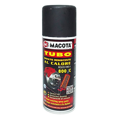 MACOTA Vernis en bombe aérosol, 3G, résistant aux températures élevées, pour voiture et moto, 200 ml Noir