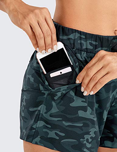 Crz Yoga Stretch Shorts For Women Work Casual 2.5'' - Athletic Shorts With Pockets For Workout Travel Hiking Golf Camo Multi 4-2.5'' Small #TOP3