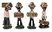 Gruesome Foursome Mini Zombie Statues with Signs, Set of 4, 4 Inch