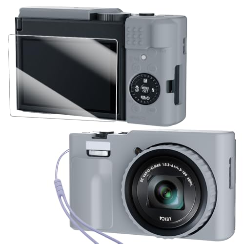 Funda silicona para cámara Panasonic LUMIX ZS99 gris miniatura 1