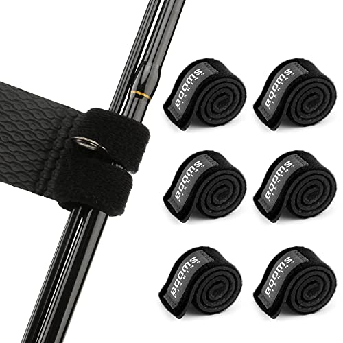 Booms Fishing RS3 Fishing Rod Wrap Pole Straps, Hook & Loop Fishing Rod Belts, Fishing Rod Ties for Casting Rods, Spinning Rods and Fly Rods