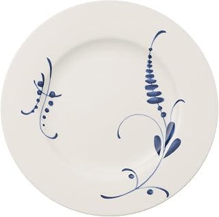 Old Luxembourg Brindille Dinner Plate, 10.5 in, Premium Porcelain, White/Blue