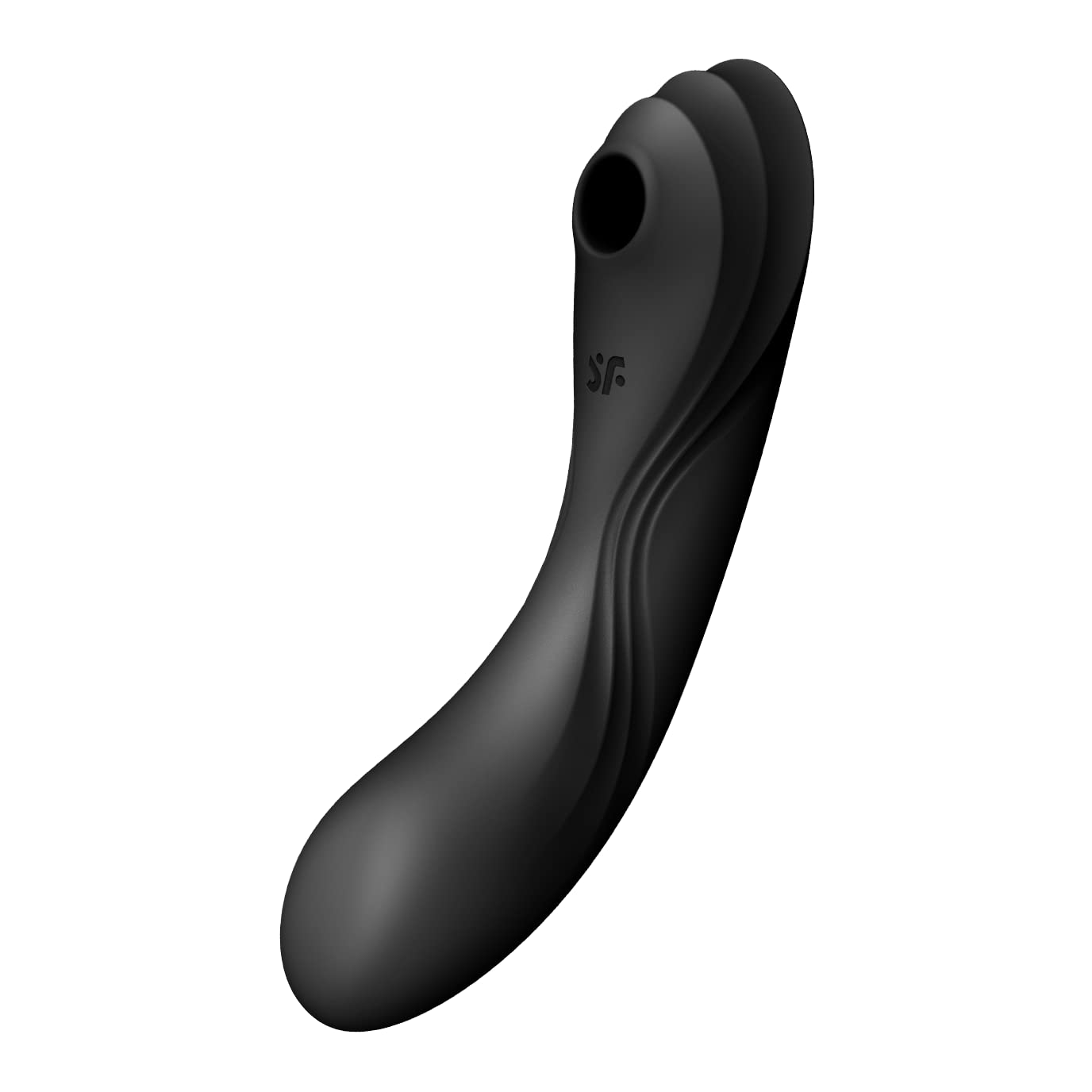 Satisfyer Women's Black Curvy Trinity 4 Vibrator And Clitoral Stimulator | Air-Pulse Vibrations | Ergonomic Rounded Adult Sex Toy | Usb Rechargeable And Waterproof (Ipx7) Massager For