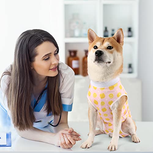Image of Dog Surgery Suit Female Spay Recovery Suit for Dogs Surgical Recovery Suit for Female Dog Neuter Recovery Suit Male Dogs Onesie for Surgery Fits Small Medium Dog Yellow Lemon /Medium