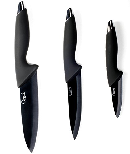 Ozeri Elite Chef Black 3-Piece Ceramic Knife Set #TOP2