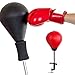 Yiju Desktop Punching Bag, Punch Ball with Desk Clamp, Gift for Coworker with Inflator Easy Installation Fitness Speed Bag, red
