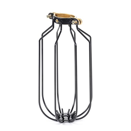 Rustic State Drop Vintage Design Metal Light Cage Guard – Decorative Lamp Shade Black