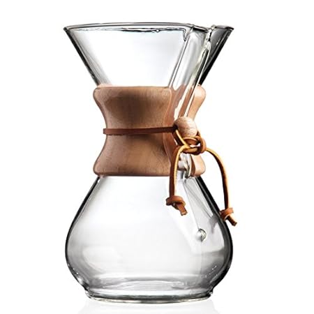 Chemex Classic Series, Pour-Over Glass Coffeemaker, 6-Cup - Exclusive Packaging, Pack of 1