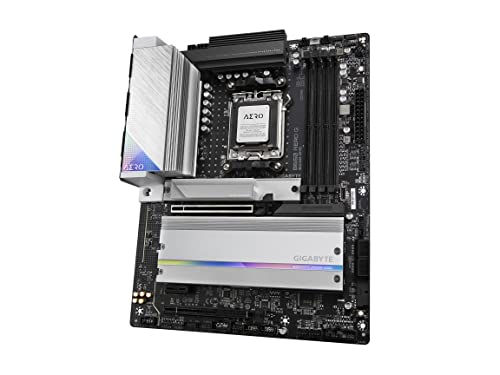 Image of GIGABYTE B650 AERO G AMD AM5 ATX Motherboard, Support Ryzen 9000 /8000 /7000 Series, DDR5, Twin 16 Power Phase, DDR5, PCIe 5.0 M.2, USB-C 3.2 Gen 2, WIFI6E, 2.5GbE, EZ-Latch, Q-Flash, VisionLINK