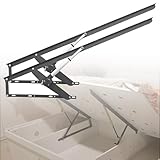 Nicvrea Electric Bed Lift Mechanism with Remote Control, Heavy Duty Steel Lifting Rods Supports Up to 600KG for Storage and Bed Bases Black-80cm