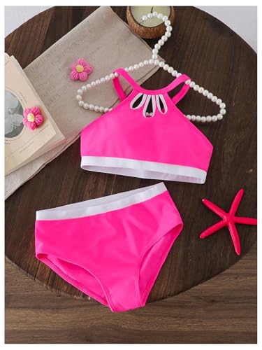 Milumia Girl's Swimsuit Two Piece Cut Out Halter Bikini Set Summer Beach Swimwear3