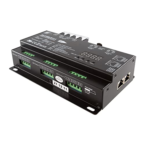 Sirs-E 12 Channel Cv Dmx Rdm Digital Pwm Decoder 8 / 16 Bits For Rgb & Rgbw Led Lighting 12-24V Dc Ul Recognized Controller 12X5A Dimmer Sr-2108B-M12-5 #TOP1