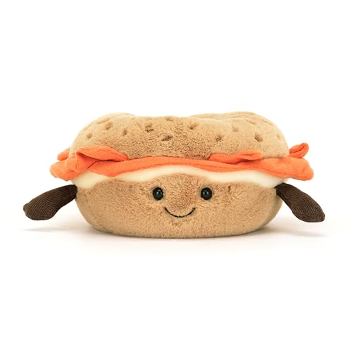 Peluche de collection Jellycat Amuseables Bagel format 12,7 cm