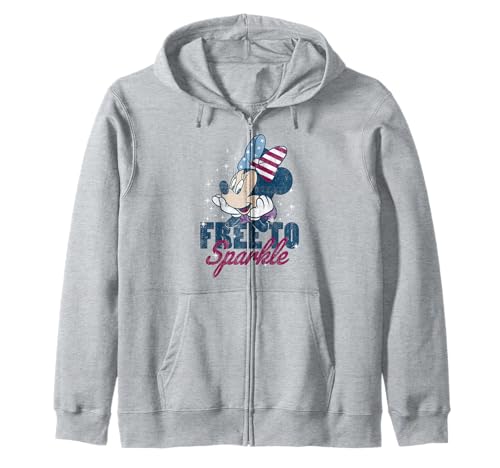 Minnie Free To Sparkle Zip Hoodie sweat chaud pour soirée d'été