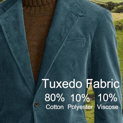Suit for Men New Corduroy British-Style Suits Two Piece Blazer+Pants Business Casual Suit Groomsmen4