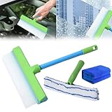 Alisanda Recyclable Silicone Window Squeegee Kit, 2025 New Aqua Blade Window Cleaning Kit, Multifunctional Window Squeegee Cleaner Kit for Shower Glass Mirror Door Car (Blue White, 1 Pc)