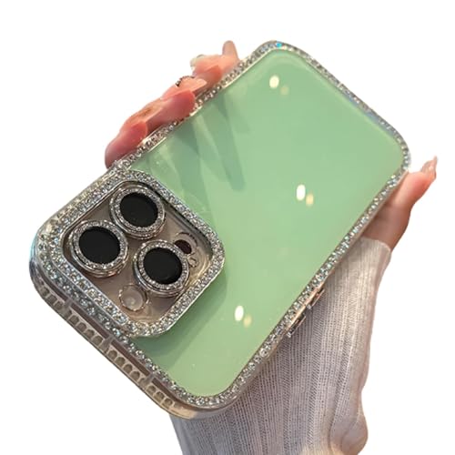 Defendcase New Double-Sided Diamond-Embedded Case per iPhone Solid Color Anti-Drop All-Inclusive Phone Case per Pro Max per 13Pro Green