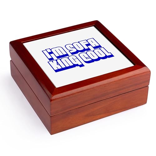 3dRose Im Sofa King Cool Jewelry Box 7 x 7 inch with 4 inch tile