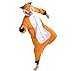 dressfan Pijamas de Animales Zorro Disfraces de Cosplay Adulto Unisex Zorro Pijamas...
