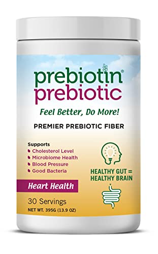 Prebiotin Prebiotic Heart Health – 30 Servings - 13.9 oz - Professionally Formulated to Support Heart Health & Digestive Wellness - Balances Gut Microbiome, Boosts Your Own Probiotics & Supports Healthy Cholesterol