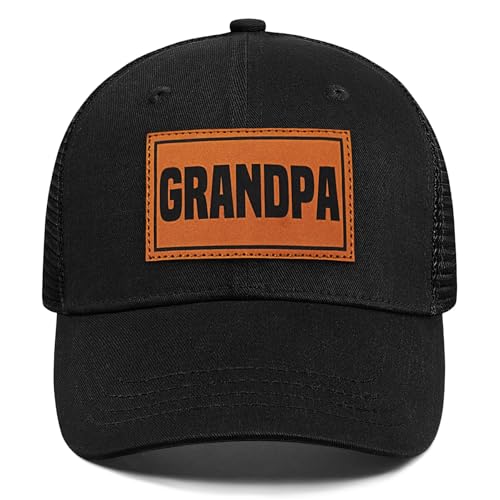 Image of Papa Dad Trucker Hat - Adjustable Men's Snapback Hats for Dad Grandpa, Fathers Day Birthday Gifts from Daughter Son