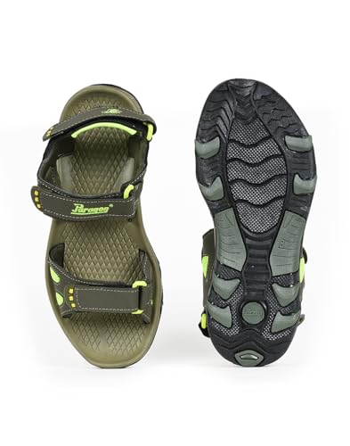 Image of PARAGON Men Colourblocked Green Sandals