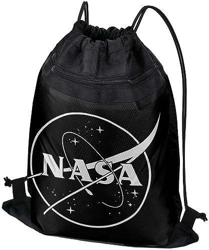 LOGOVISION NASA One Color Meatball Logo Drawstring Backpack Sports Bag Sackpack 17
