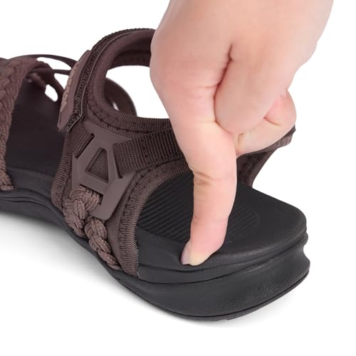 Image of UBFEN Womens Hiking Sandals Outdoor Comfortable Sport | Lightweight, Water Sandals, Adjustable Straps, Arch Support, Ideal for All-Day Wear, Beach, Vacation, Camping, Walking