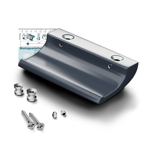 VOOXA Balkontürgriff aus Aluminium für Außen 82x49mm, hochwertiger Griff...