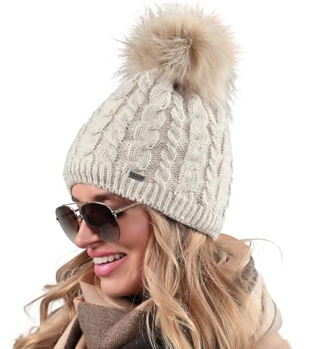 Beanie chapeau femme tricot doux chaud élastique Alur